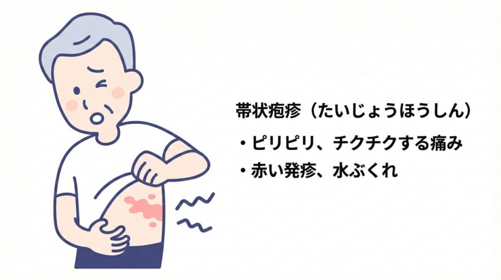 帯状疱疹　の画像